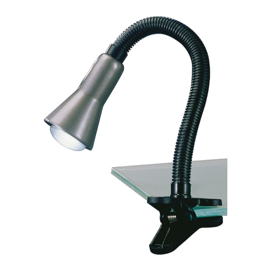 Lampada da scrivania alluminio 4w 3000k con morsetto