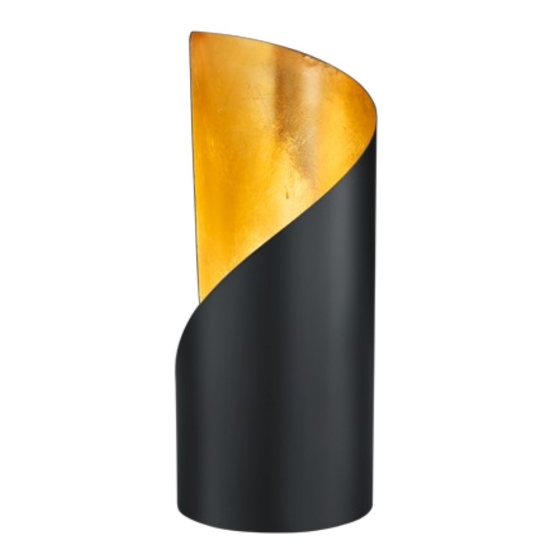 Lampada da tavolo cilindro nero opaco