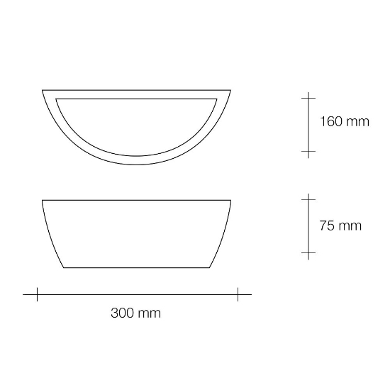 Applique lampada da parete in gesso bianco design mezza luna