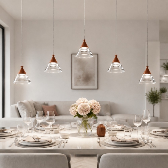 Lampadario a sospensione moderno rame opaco led 35w cct 3000k 4000k