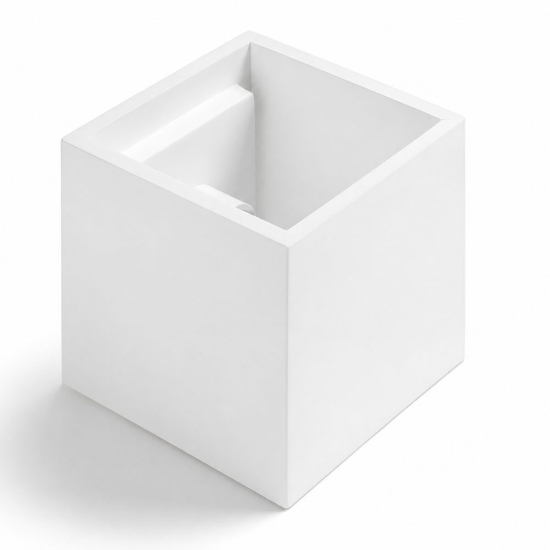 Applique di gesso da parete moderna cubo bianco
