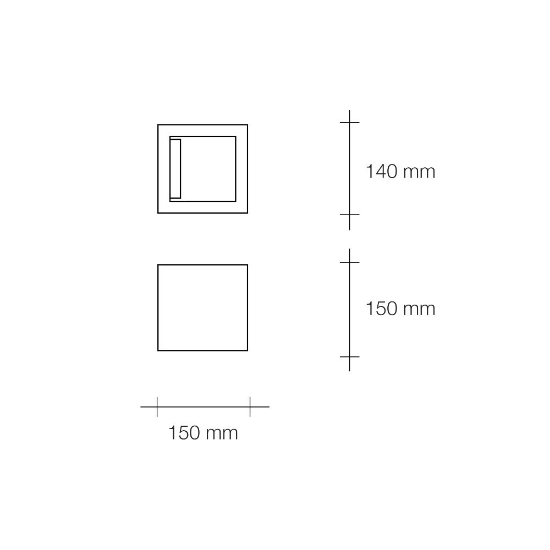 Applique di gesso da parete moderna cubo bianco