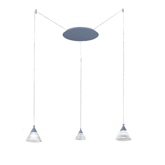 Lampadario led 21w cct 3000k 4000k 3 luci a sospensione per cucina moderno conico carta da zucchero