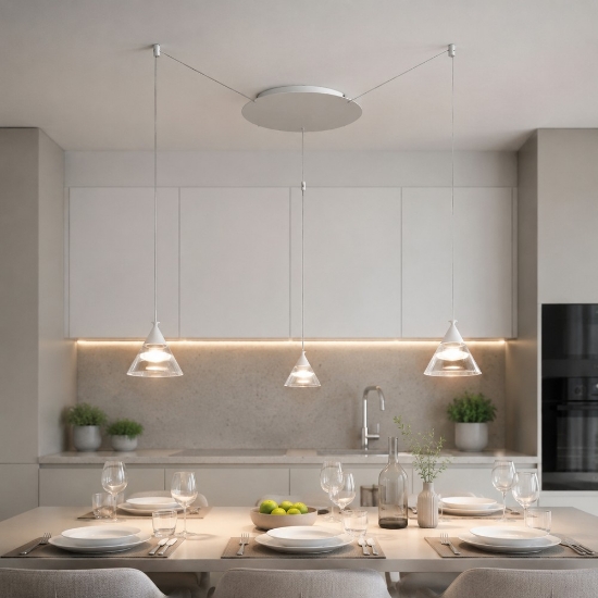 Lampadario led 21w cct 3000k 4000k 3 luci per cucina moderno a sospensione bianco