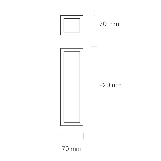 Applique lampada da parete rettangolare in gesso bianco