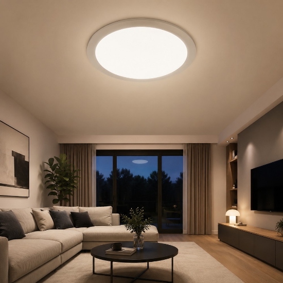Plafoniera tonda titano led 9w 3000k 29cm