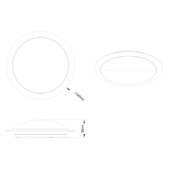 Plafoniera moderna titano led 12w 3000k 35cm