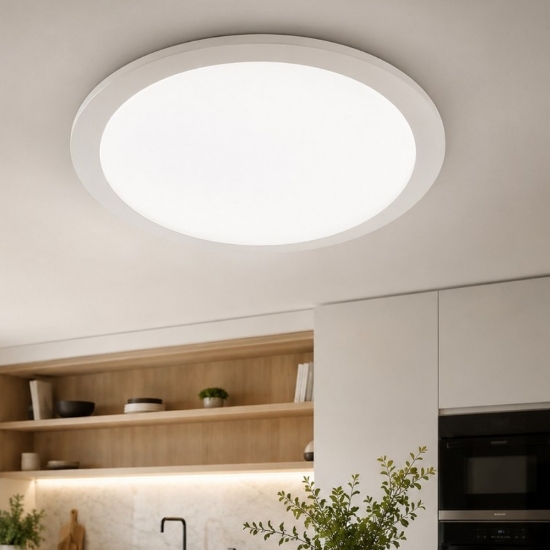 Grande plafoniera 42cm grigio titano led 25w 3000k