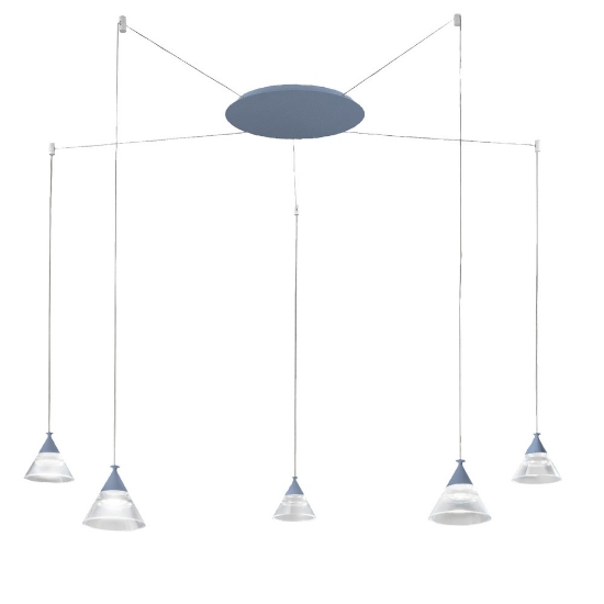 Lampadario led 35w cct 3000k 4000k 5 luci a sospensione moderno conico carta da zucchero