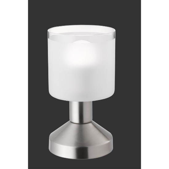 Lampada da tavolo nichel opaco vetro per salotto