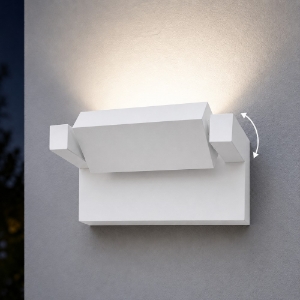 Applique led 20w cct 3000k 4000k orientabile moderna da esterno bianca ip65