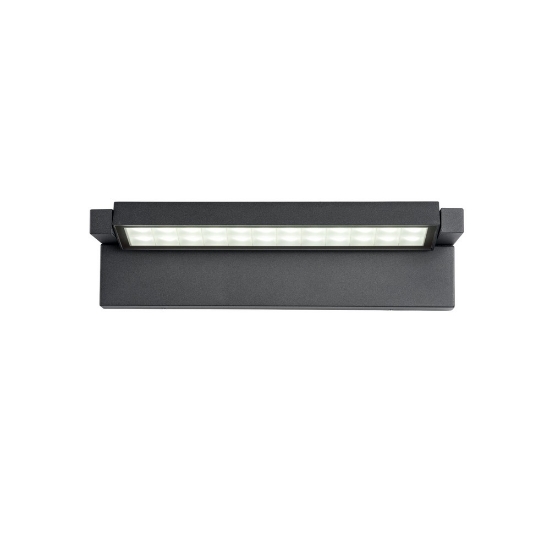 Applique moderna rettangolare antracite da esterno led 36w cct 3000k 4000k ip65