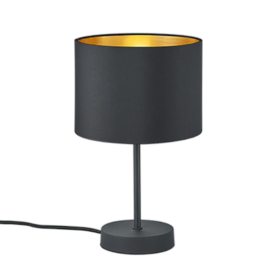 Lampada da tavolo per salotto nero opaco