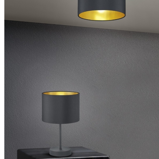 Lampada da tavolo per salotto nero opaco