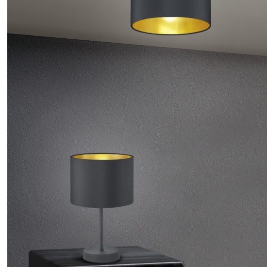 Lampada da tavolo per salotto nero opaco