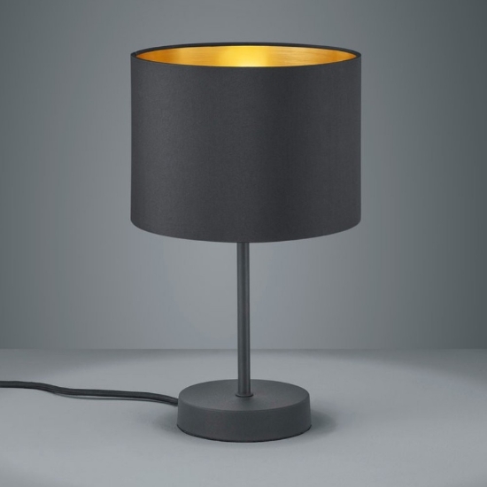Lampada da tavolo per salotto nero opaco