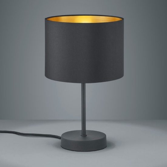 Lampada da tavolo per salotto nero opaco