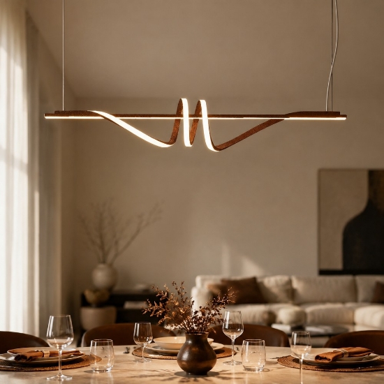Lampadario led 54w cct 3000k 6000k dimmerabile con telecomando moderno a sospensione rame opaco