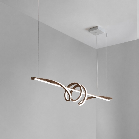 Lampadario led 54w cct 3000k 6000k per soggiorno con telecomando moderno a sospensione ruggine