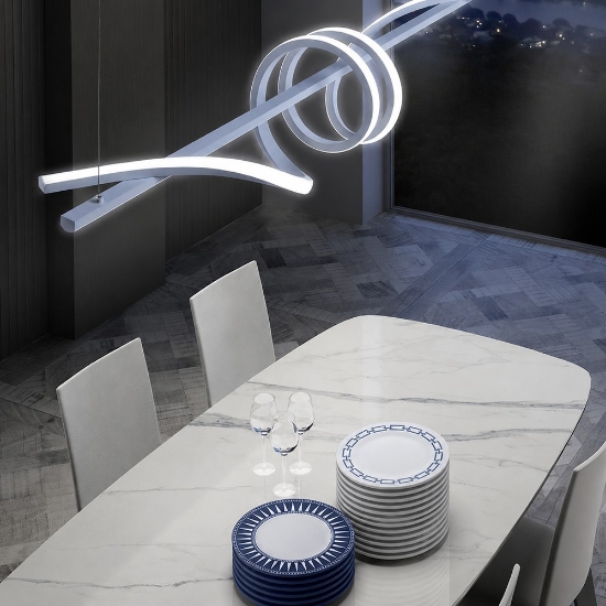 Lampadario led 54w cct 3000k 6000k dimmerabile con telecomando a sospensione carta da zucchero
