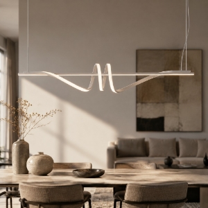 Lampadario led 54w cct 3000k 6000k con telecomando moderno a sospensione tortora per soggiorno