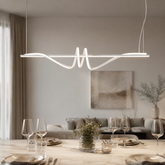 Lampadario a sospensione led 54w cct 3000k 6000k con telecomando moderno bianco per soggiorno
