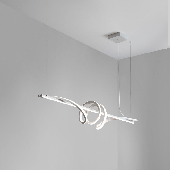 Lampadario a sospensione led 54w cct 3000k 6000k con telecomando moderno bianco per soggiorno