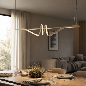 Lampadario moderno a sospensione sabbia bagnata led 54w cct 3000k 6000k dimmerabile con telecomando