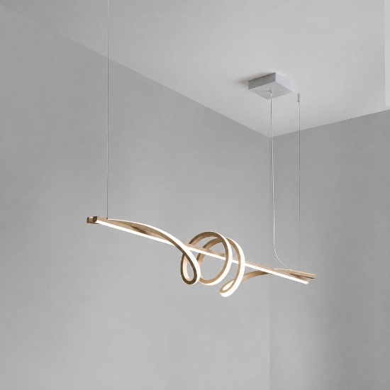 Lampadario moderno a sospensione sabbia bagnata led 54w cct 3000k 6000k dimmerabile con telecomando
