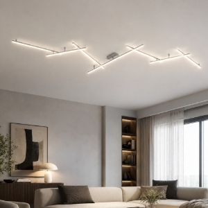 Plafoniera moderno desig nickel led 28w 3000k