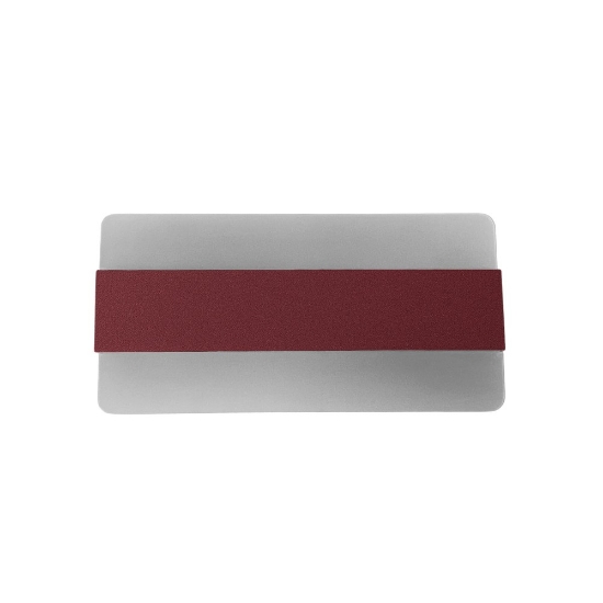 Applique led 16w cct 3000k 4000k da parete moderna bordeaux 26cm