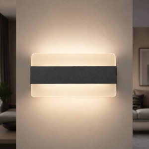 Applique da parete led 16w cct 3000k 4000k moderna antracite
