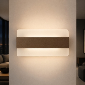 Applique led 16w cct 3000k 4000k moderna da parete ruggine