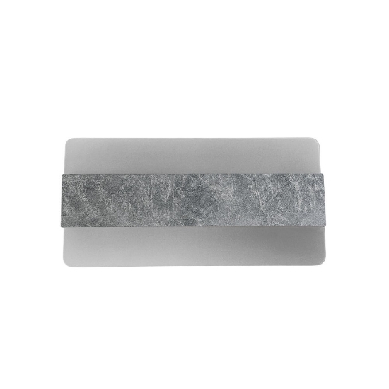 Applique moderna da parete foglia argento led 16w cct 3000k 4000k