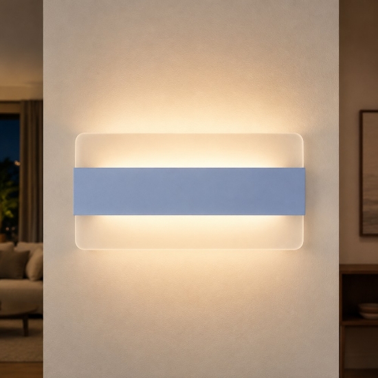 Applique led 16w cct 3000k 4000k da parete moderna carta da zucchero