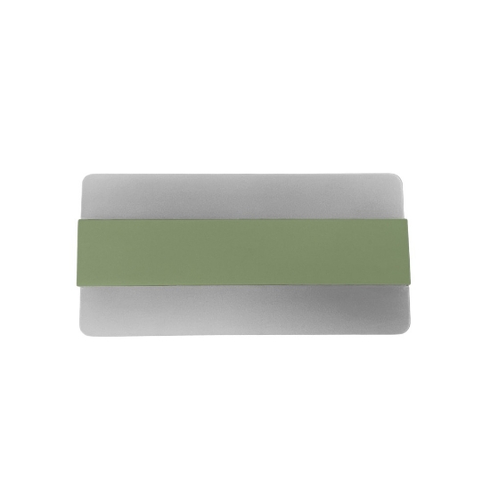Applique led 16w cct 3000k 4000k moderna da parete verde salvia 26cm