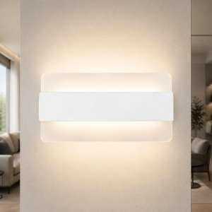 Applique da parete led 16w cct 3000k 4000k moderna bianca per ingresso