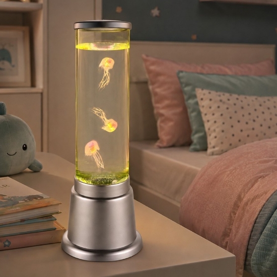 Lampada da tavolo per cameretta cilindrica titano led rgb meduse