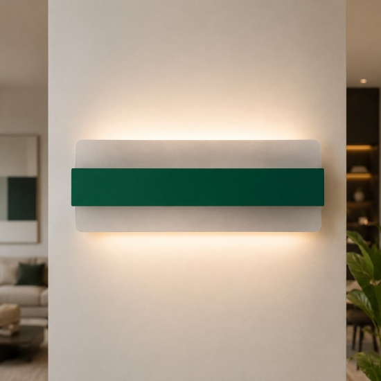 Applique da parete moderna verde bosco led 30w cct 3000k 4000k 46cm