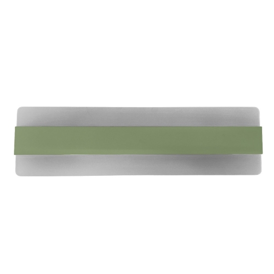 Applique led 30w cct 3000k 4000k 46cm moderna da parete verde salvia
