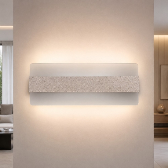 Applique da parete moderna led 30w cct 3000k 4000k 46cm effetto muro