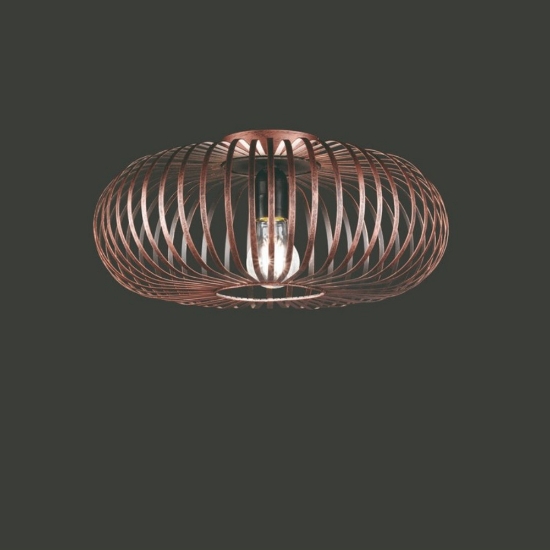 Plafoniera design moderno ellisse rame antico per salotto
