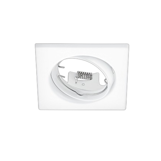 Faretto da incasso quadrato bianco opaco gu10 per controsoffitto