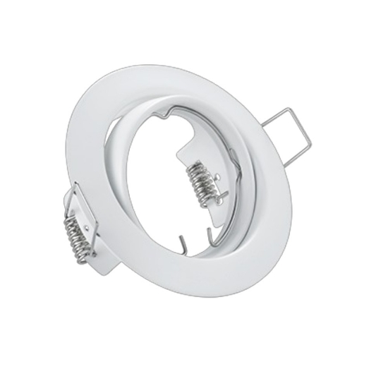 Faretto da incasso tondo per controsoffitto bianco opaco gu10