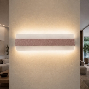 Applique led 30w cct 3000k 4000k moderna da parete oro rosato
