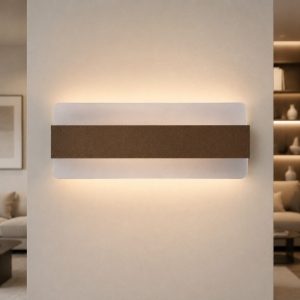 Applique led 30w cct 3000k 4000k moderna da parete ruggine 46cm