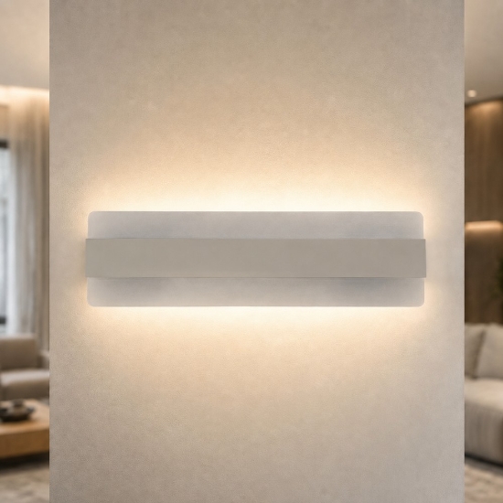 Applique led 30w cct 3000k 4000k moderna da parete tortora