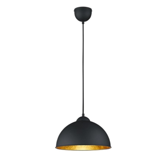 Lampadario per cucina cup nero oro
