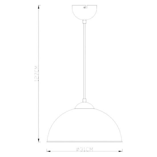 Lampadario per cucina cup nero oro