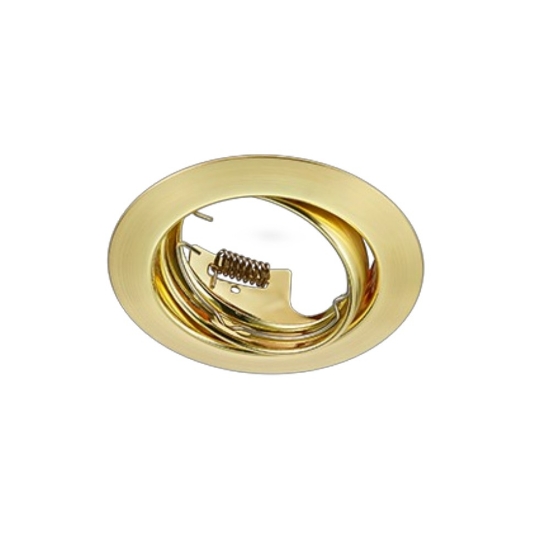 Faretto da incasso rotondo per controsoffitto oro orientabile gu10